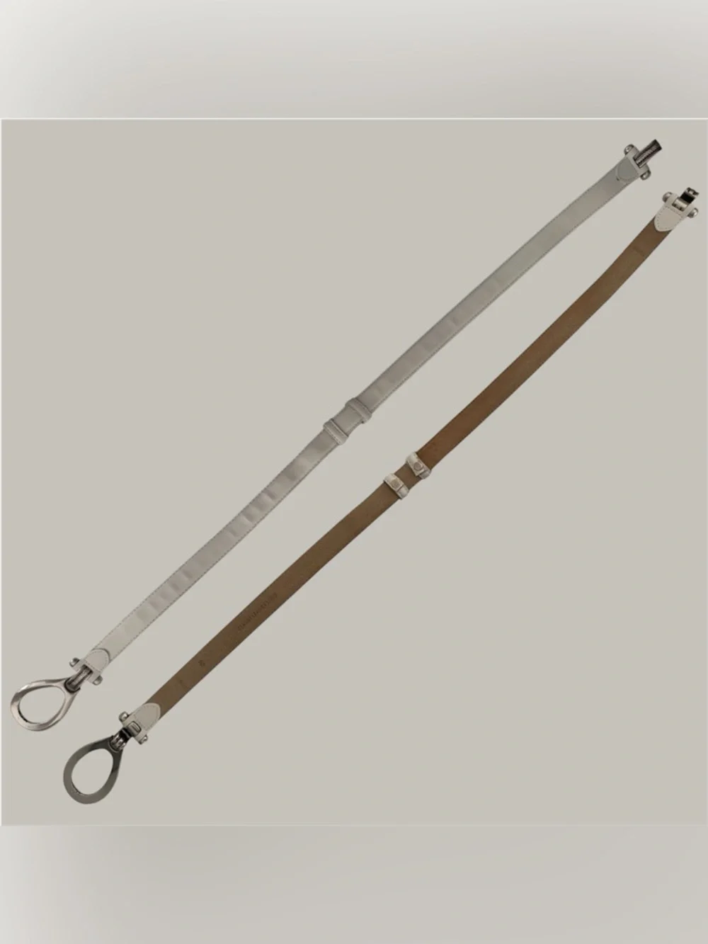 White Leather Hook And Eye Women's Boho Belt | Silver Accent